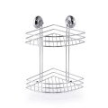 suction cup rose gold shower rack corner caddy