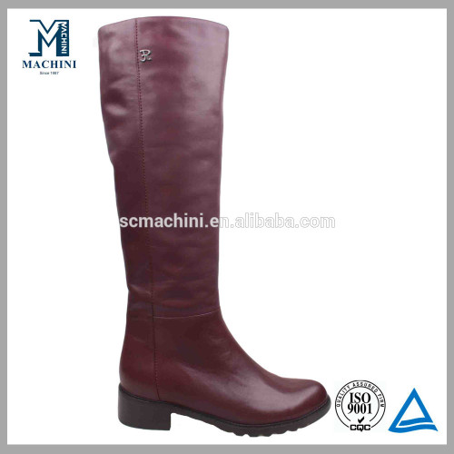 A grade genuine leather over knee snow boots long