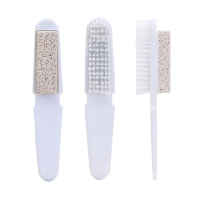 2-in-1 Foot File and Brush: Personal Home Use Pumice Stone File & Bath Brush