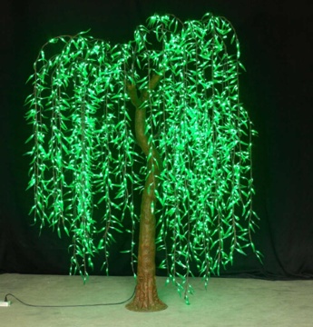 Longteng Green Willow Outdoor Lighted Trees - 2.5m