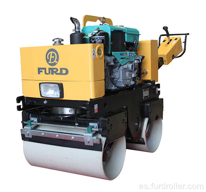 Máquina compactadora de rodillos compactadores de doble tambor con motor diesel para la construcción FYL-800CS