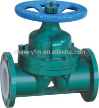 Dupont PTFE Lined Diaphragm Valve Weir type