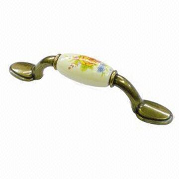 Ceramic handle, electroplate surface