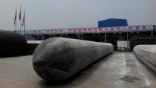 Bulk Cargo vessel launching Rubber balloon