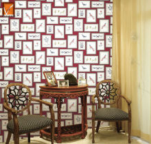 traditional folding screen priting design wallpaper