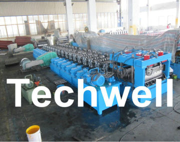 Galvanized Steel Silo Corrugated Roll Forming Machine With 18 Forming Stations