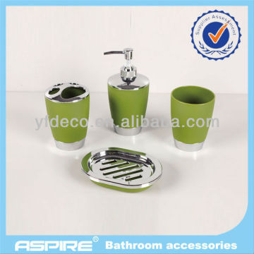 4 pcs colored plastic bathroom accessories