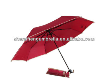 21'' strong foldable red umbrella