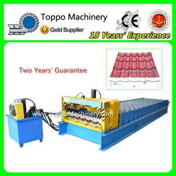 Glazed Steel Aluminium Roofing Tiles Making Machine