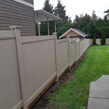 White H-POST PVC Garden Privacy Fence