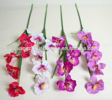 SJ13001118 artificial blue white plastic orchids flowers wholesale artificial orchid