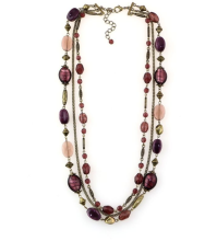 Beaded Necklace, Multi Row Fashion Jewelry Acrylic Glass Beaded Necklace , Necklace Jewelry 2015 Wholesale PT2033