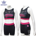 ເຄື່ອງແບບປະຕິບັດ Rhineston Rhinestone Cheerleading ແບບລູກຄ້າ