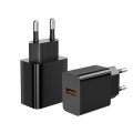 QC3.0 18W USB Wall Charger Black voor mobiele telefoon