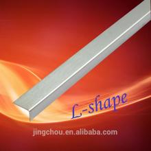 L shaped tile trim with matt finish for ceramic tile edge