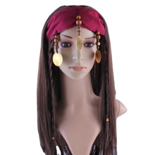 Caribbean Pirates Cosplay Wig & Costume Accessories for Adults