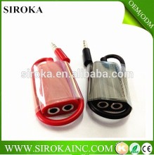 Two -way splitter adapter cable with 3.5mm headphone splitter audio cable for headphone