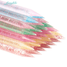 Fangkle Wholesale 100pcs 114mm Acrylic Colorful Nail Sticks & Cuticle Pusher