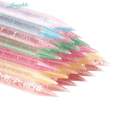 Fangkle Wholesale 100pcs 114mm Acrylic Colorful Nail Sticks & Cuticle Pusher