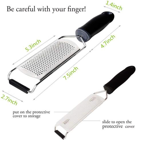 Stainless Steel Kitchen Lemon Zester & Cheese Grater