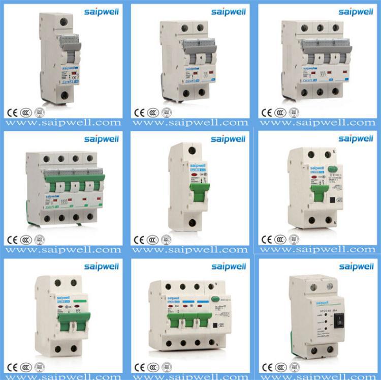 SAIP/SAIPWELL Hot Sales DC RoHS certificated Breaker Mccb