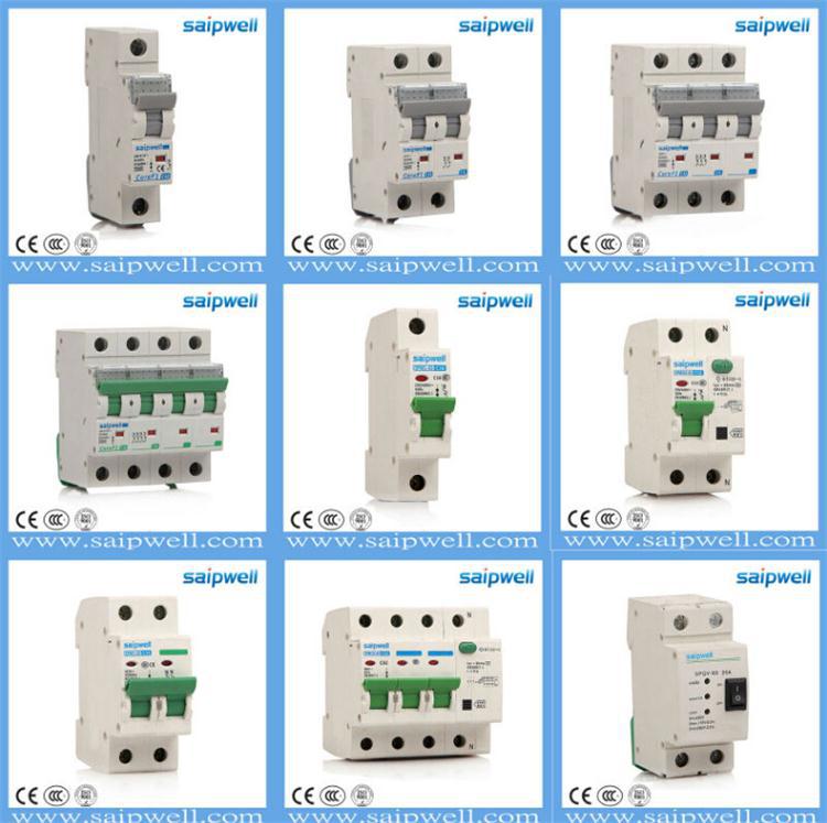 SAIP/SAIPWELL High Quality 80A DC 125V/220V MCCB Breaker