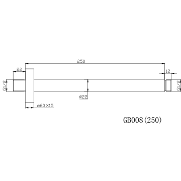 Duscharm aus gebürstetem Goldmessing