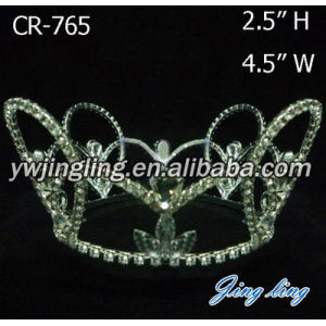 Cheap Rhinestone Full Round Beauty Queen Crown