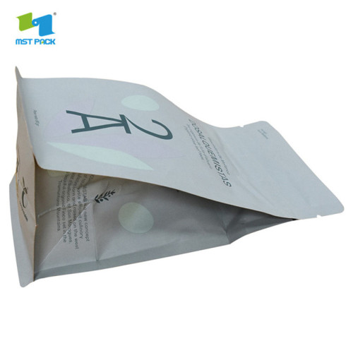 Resealable print brown paper stand up pouches wholesale