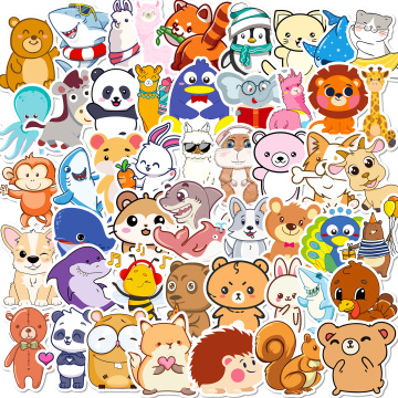 Hot Selling Cartoon Animal Stickers for Notebooks & Rewards