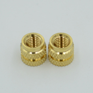 CNC produced brass thread insert for plastic