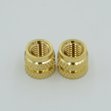 CNC produced brass thread insert for plastic