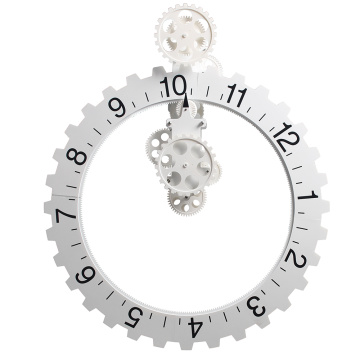 Metal Digital Moving Gear Wall Clock