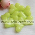 Großhandel Jelly Heart Chunky Opaque Acryl glatte Perlen