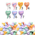 Kawaii Rein Perlen Ballon LIEBE Bunte Ornament Charms Flatback Handmade Dekoration Schlüsselbund Herstellung Anhänger Finden