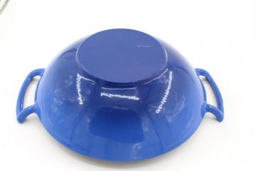 Cast iron enamel coating kitchen wok