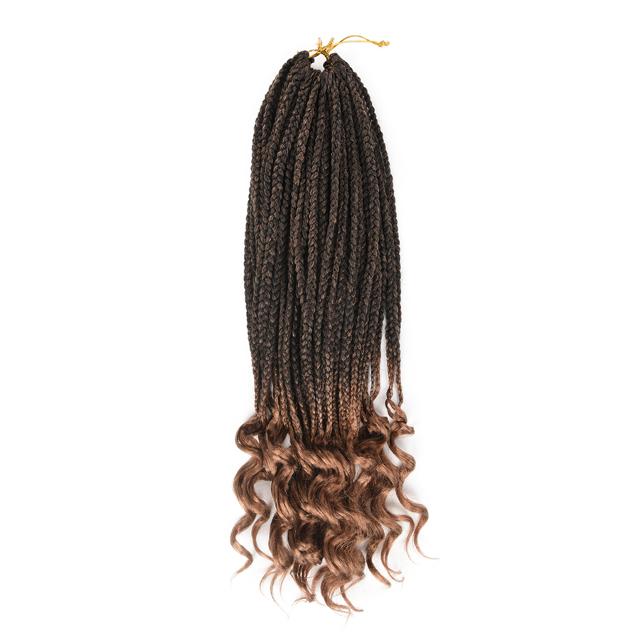 24 Inch Curly End 3D Split Box Jumbo Twist Crochet Synthetic Braid Hair