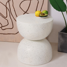 Nordic White Terrazzo Garden Stool