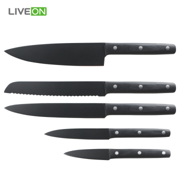 Black Oxide Knife Set With Universal Block