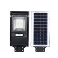 60w 100w ao ar livre tudo em um luz de rua LED solar