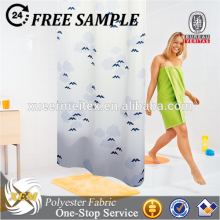 Shower curtain with matching window curtain