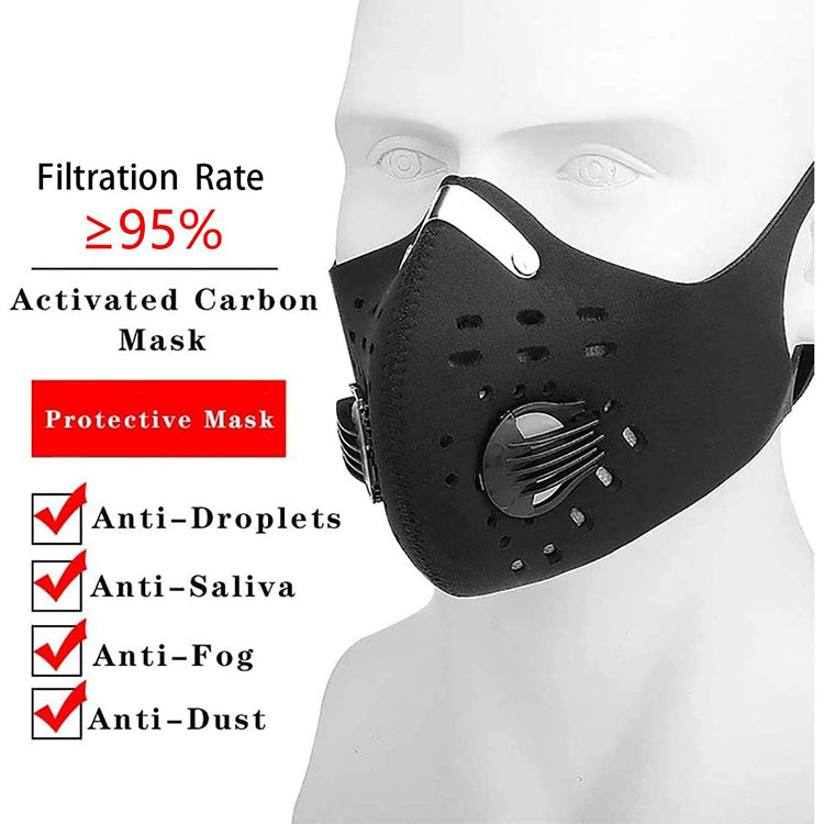 Equips transpirables de teixit Esportius màscares contra pols de bicicleta