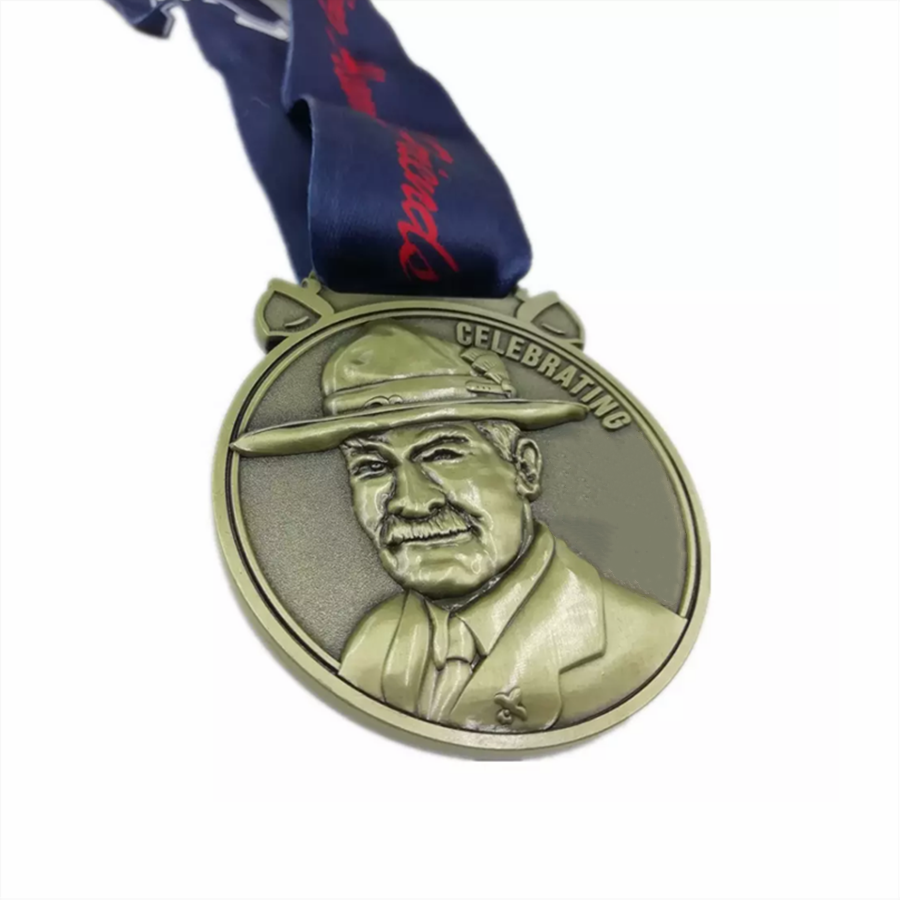 Medalhas de caracteres 3D personalizadas do prêmio de cobre