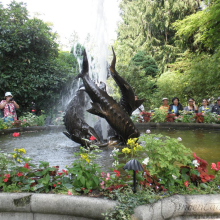 modern garden outdoor sculpture metal craft large fish sculpture