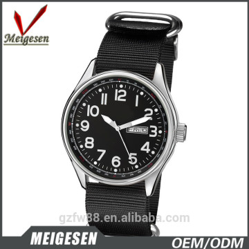 Simple wristwatches colorful nylon strap Custom logo watch men