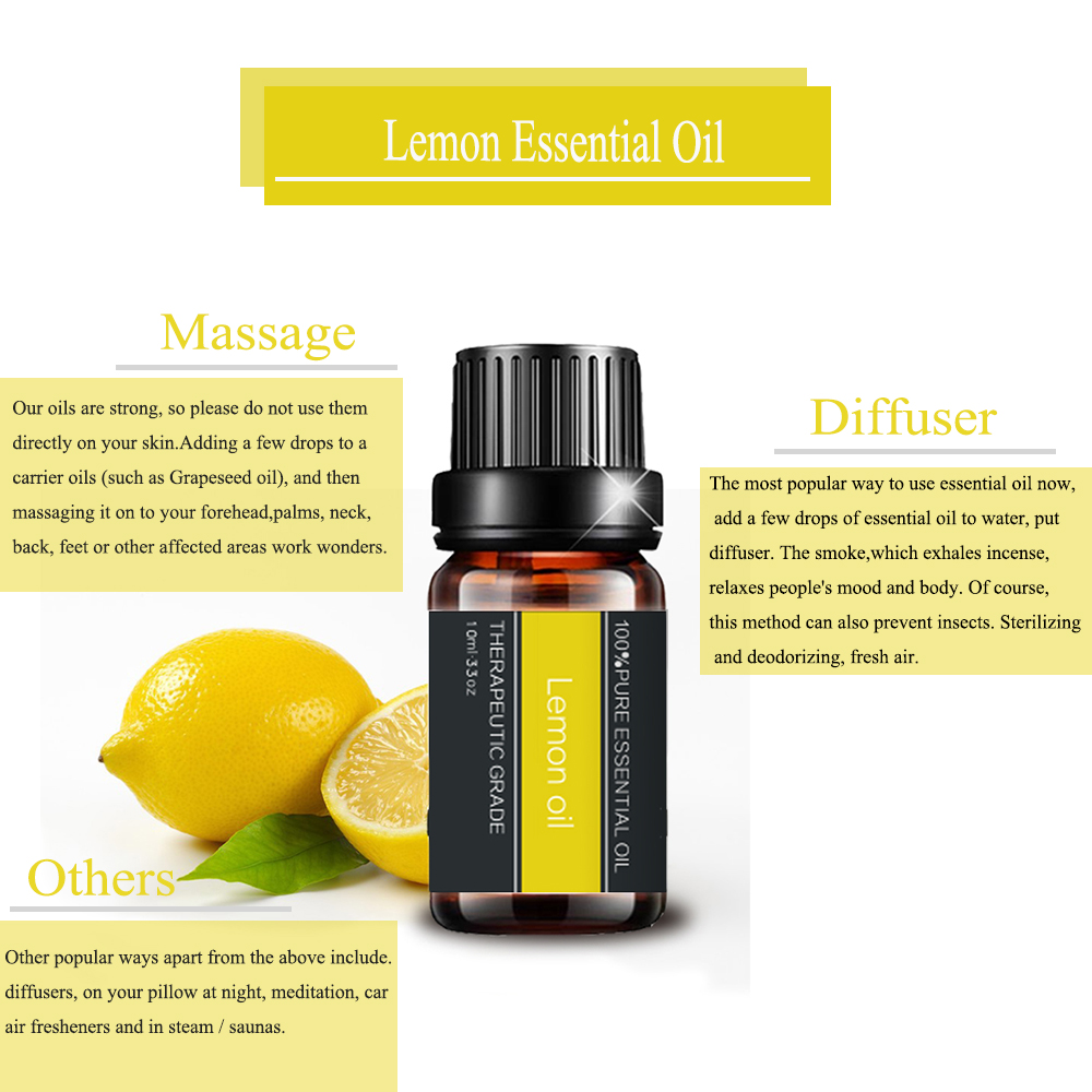 Huile essentielle de citron naturel pur pour le diffuseur d&#39;arôme