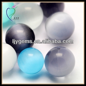 Round colorful synthetic opal bead rough stone