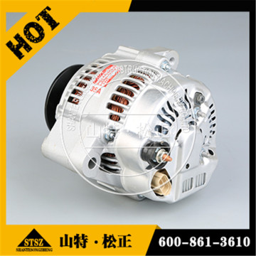 600-861-3610 alternator PC130-8 untuk bahagian jengkaut komatsu