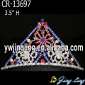 Serie Red Blue Rhinestone Snowflake Christmas Crown