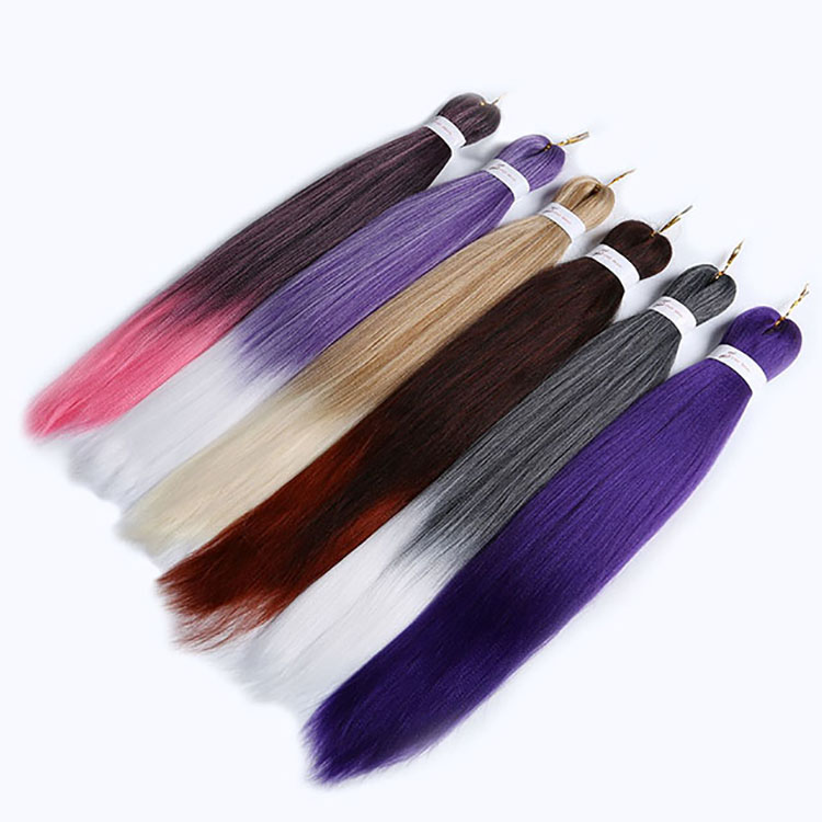 Wholesale Synthetic Hair Braids Hair Extension Pre-streched Braiding Hair Yaki Straight Easy Braids